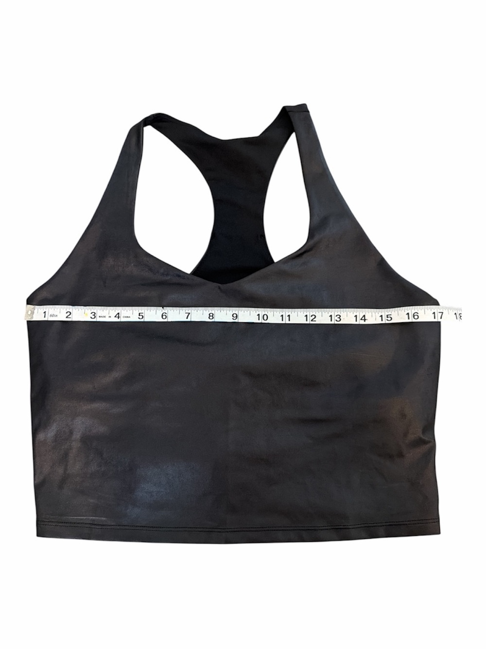 Fabletics Black Racerback Tank Top Sports Bra size Large - Picture 3 of 3